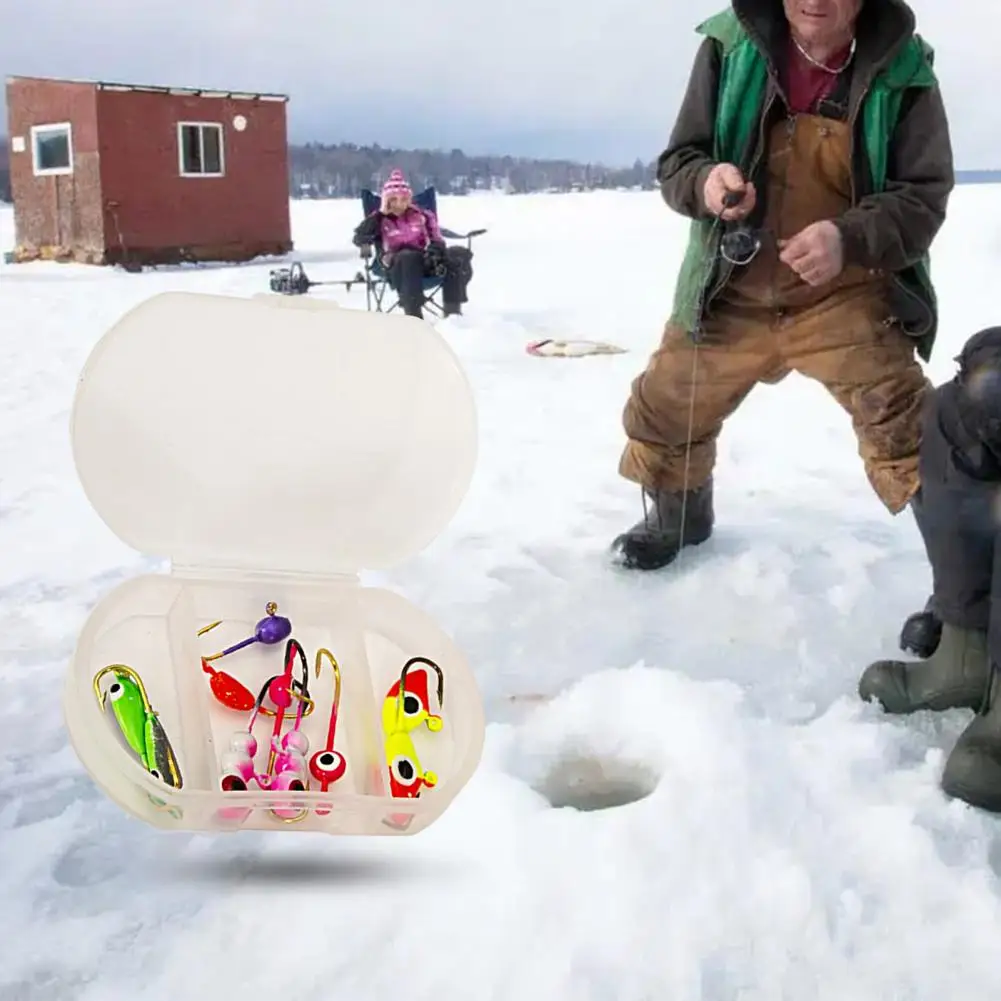 

1 коробка, рыболовный крючок с наконечником, прочное проникновение, джиг для подледной рыбалки, крючки для подледной рыбалки, маленький свинцовый Рыболовный набор