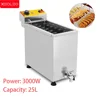 XEOLEO 3000W C﻿ommercial Electric Deep Fryer 25L Cheese Hot Dog Sticks Fryer Electric Korean Mozzarella Corn Dog Fryer Machine 1