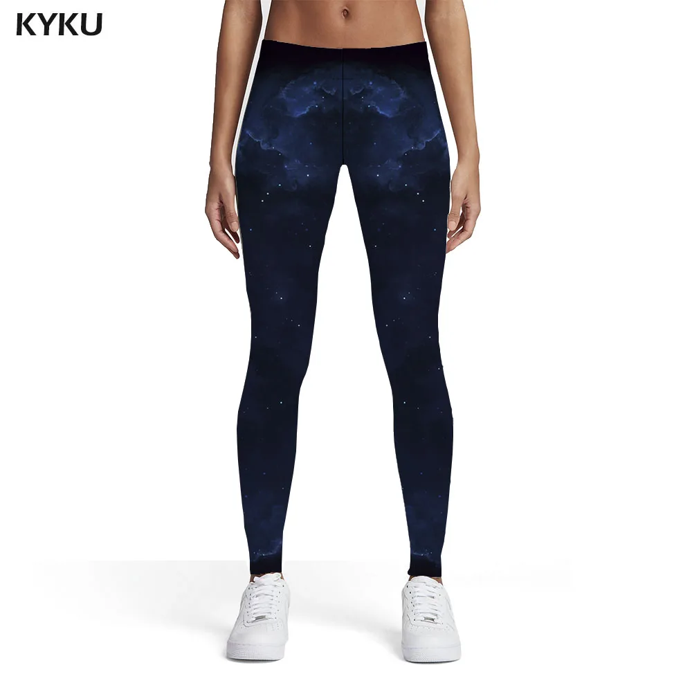 

KYKU Galaxy Leggings Women Universe Printed pants Nebula Sport Harajuku Spandex Womens Leggings Pants Casual Fashion Funky