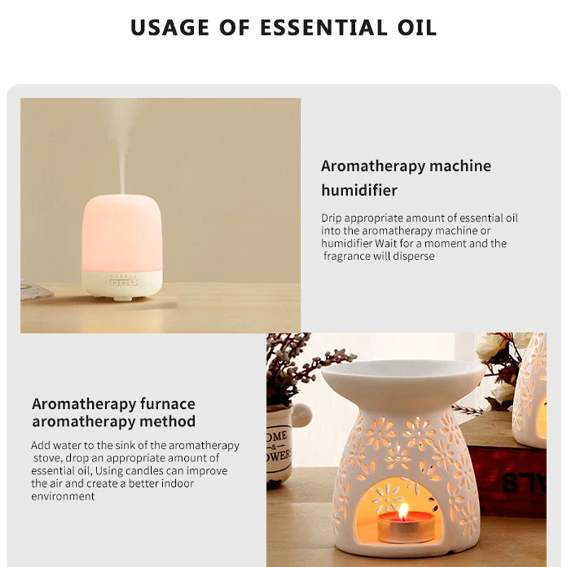 Incense Water Soluble Essential Oil 10ml Lavender Tea Tree Lemon Rose Ocean Scent Humidifiers Refreshing Relax Releasing Stress