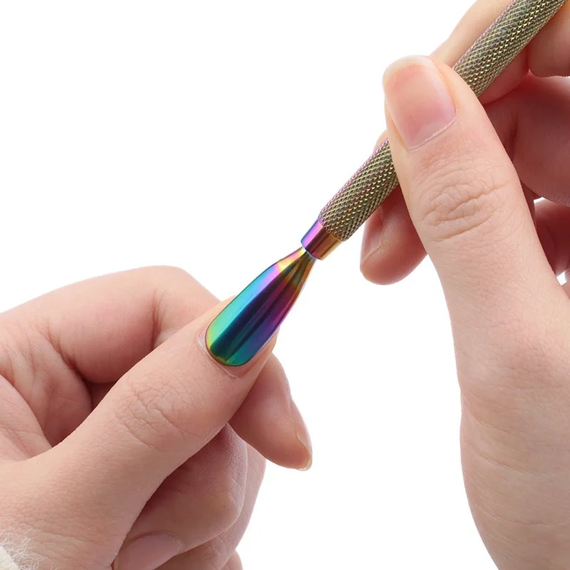 Stainless Steel Cuticle Pusher Professional Double-Sided Dead Skin Remover Gel Nail Polish Peeler Scraper Manicure Nail Art Tool manicure tools nail art pusher nail manicure tools manicure pedicure tools cuticle pusher dead skin remover nail polish tools