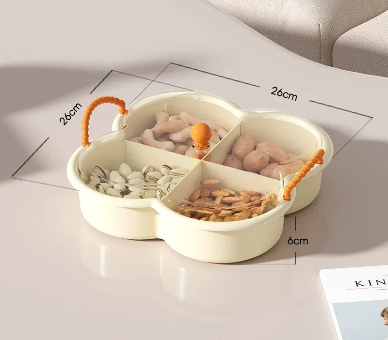 Plastic Snack Tray for Kids Nut Candy Storage Box Organizer Boxes