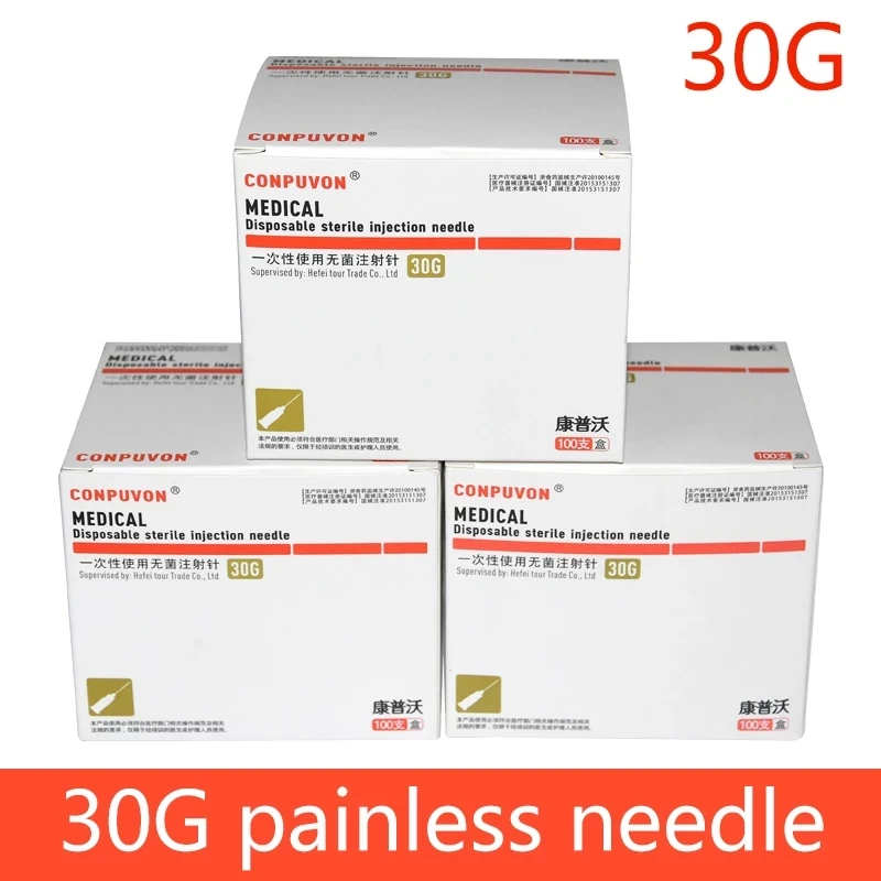 

painless small needle 13mm 4mm 25mm disposable 30G medical micro-plastic injection cosmetic sterile needle surgical tool 100pcs