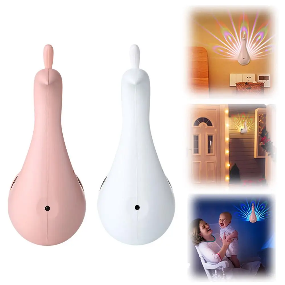 Peacock Projector Lamp Remote Control Night Light Bedside Colorful Atmosphere Light Creative Wall-mounted 9 modes Christmas Gift 6