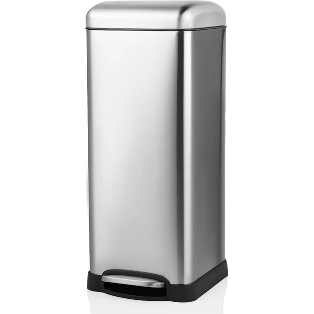 8 Gallon Trash Can, Stainless Steel Step On Kitchen Garbage Can with Lid