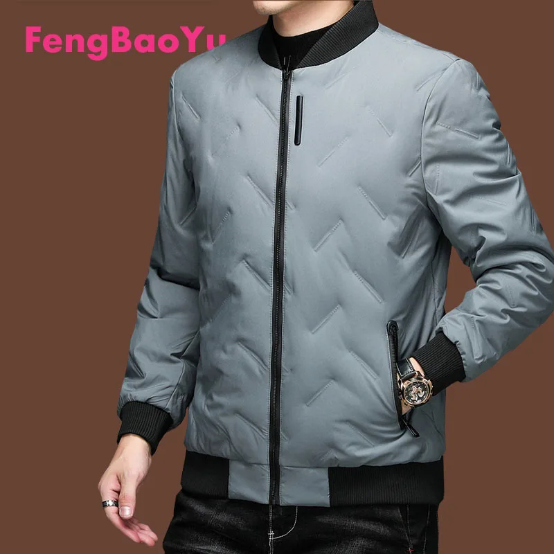 

Down Jacket Men Light Stand Collar Short Autumn and Winter New Lightweight Young Warm Down Coat Temperament Elegant Red Blouse