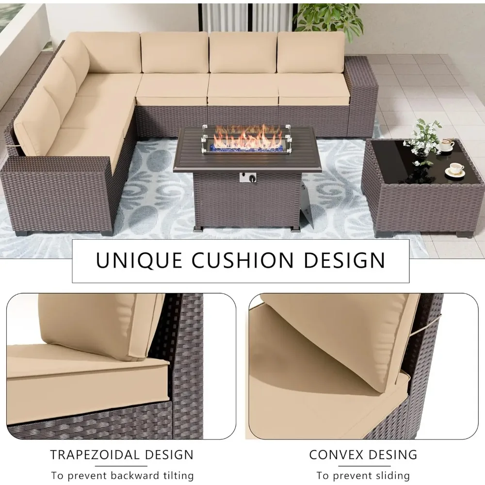 Patio Furniture Set Sofa 7-pcs 4