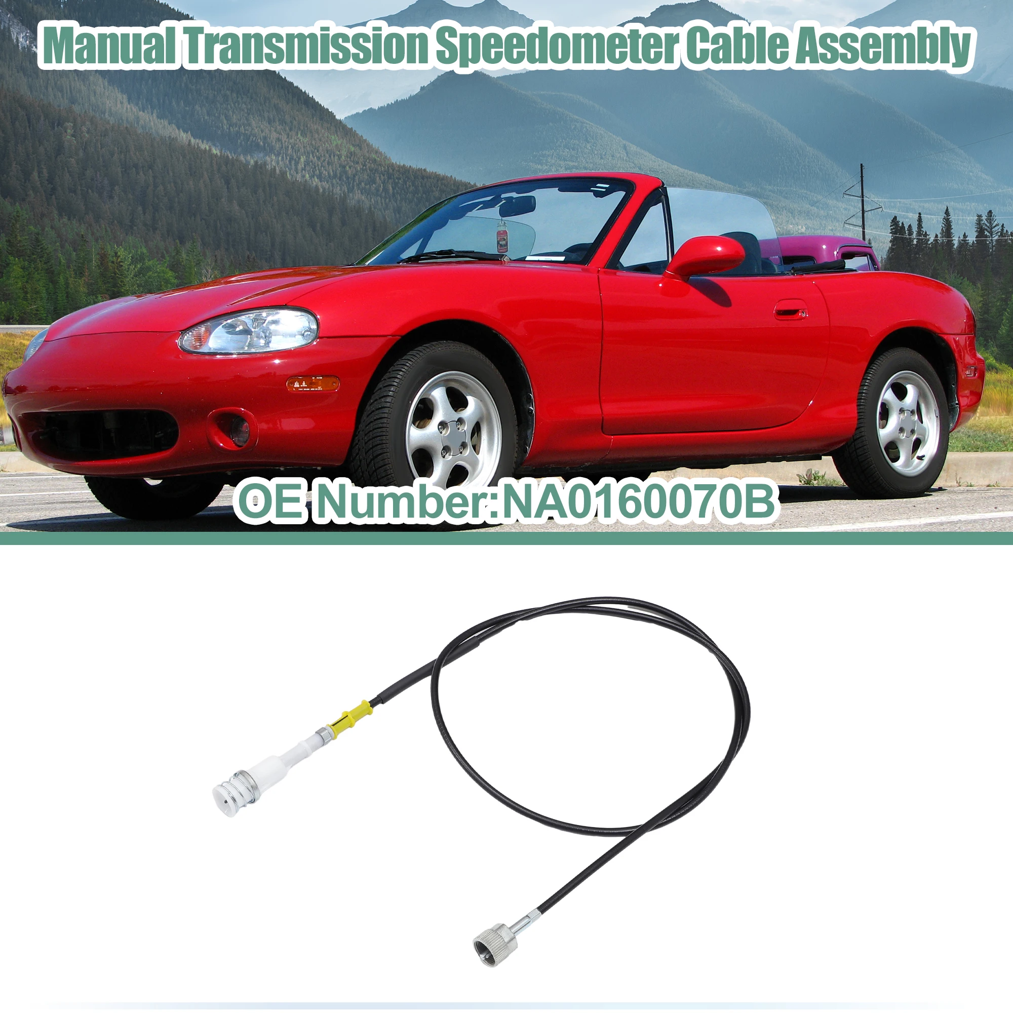 Manual Transmission Speedometer Cable Assembly X Autohaux Fit for Mazda Miata 1990-1997