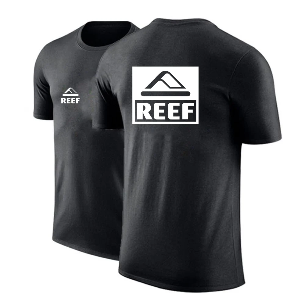 Reef 2023 clothing men's new spring and summer short sleeves comfortable and casual Harajuku breathable round neck
