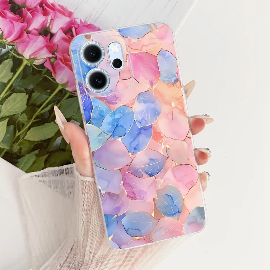 Colorful Flowers Painted Soft Slim Phone Case Cover