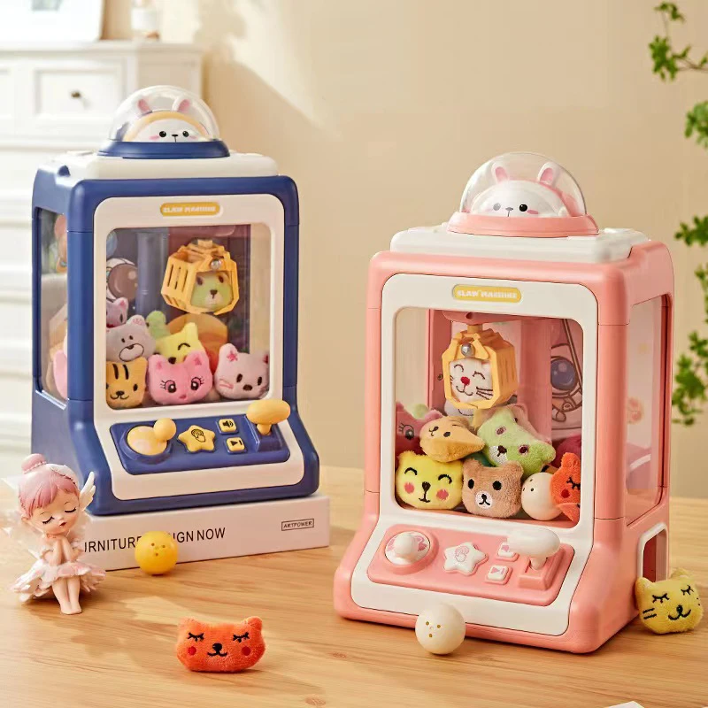 

Cartoon Automatic Doll Machine Portable Mini Claw Catch Toy Crane Machines Kids Operated Play Game Children Interactive Toys