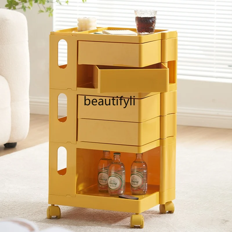

Removable Bedroom Bedside Table Narrow Cabinet Design Storage Cabinet Trolley Storage Floor Cabinet