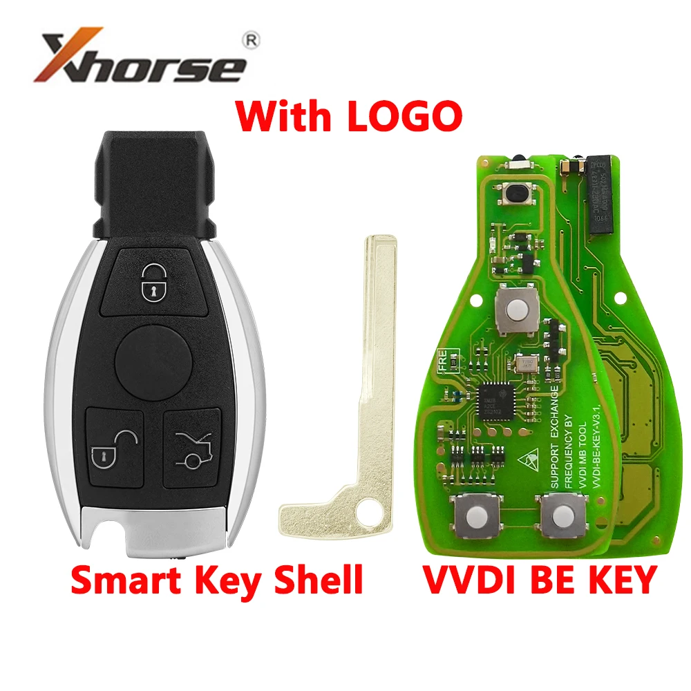 Xhorse VVDI BE Key Pro Improved Version and for Mercedes Benz 3 Button Smart Key Shell