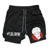 Jujutsu Kaisen Anime Graphic 2 in 1 Compression Shorts for Men Quick Dry Lightweight Gym Performance Shorts Athletic Activewear 2