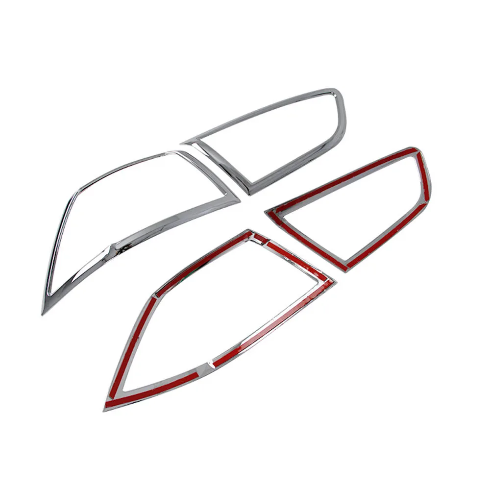 Car ABS Chrome Cover Trim Back Tail Rear Light Lamp Frame Parts For Mitsubishi Lancer EX 2010 2011 2012 2013 2014 2015