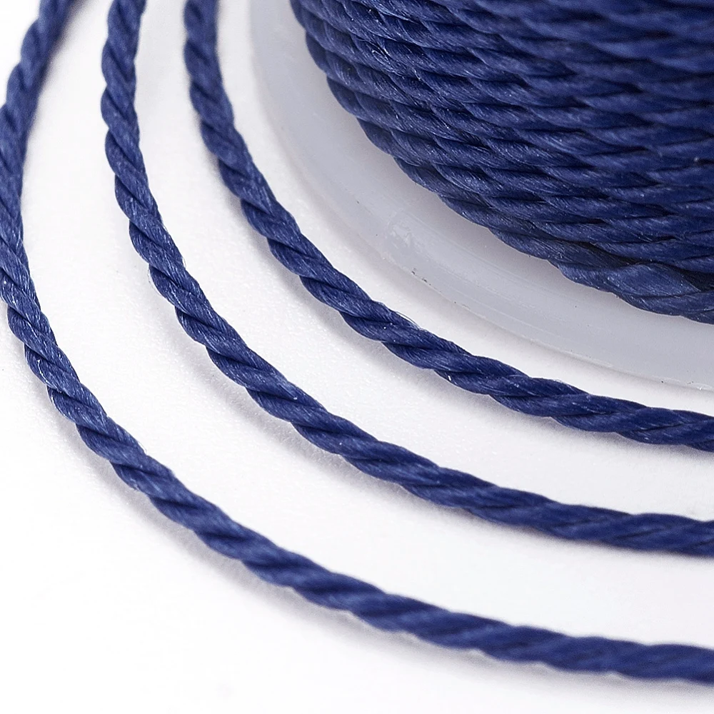 PandaHall 1mm Gewachste Polyesterkordel Gedrehter Gewachster Faden für DIY Makramee Armbänder Halsketten Schmuckherstellung Zubehör – Detail 2
