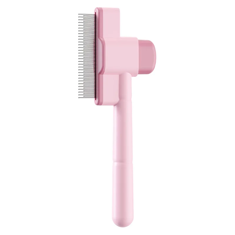 Pet self-cleaning comb for cats and dogs, one click to remove floating hair comb, dog flea and hair removal special tool comb