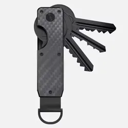 Sleek Metal Key Organizer and Compact Holder (Carbon fiber)