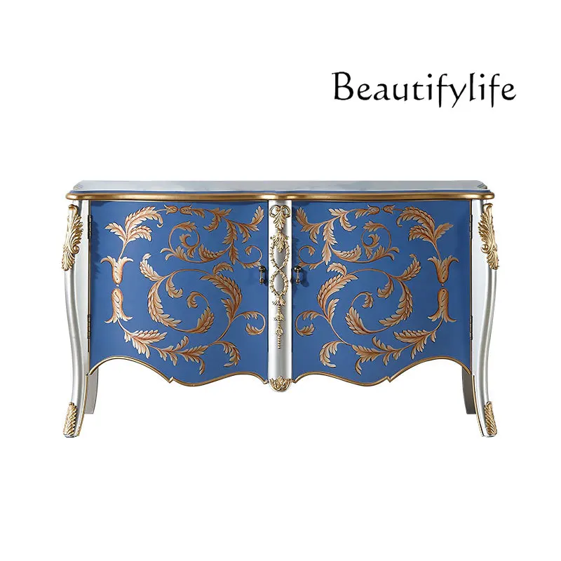 

American Painted Shoe Cabinet Home Luxury Hallway Cabinet Side Locker Villa Decorative Cabinet