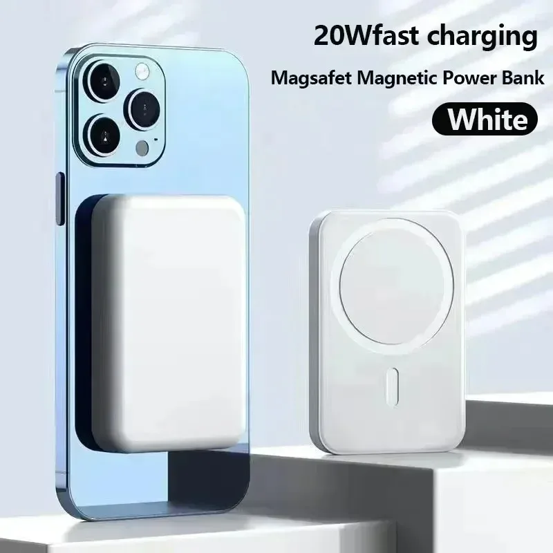 New Best 50000mAh Portable Wireless Charger Macsafe Auxiliary Replacement External Magnetic Battery Pack Power Bank for IPhone