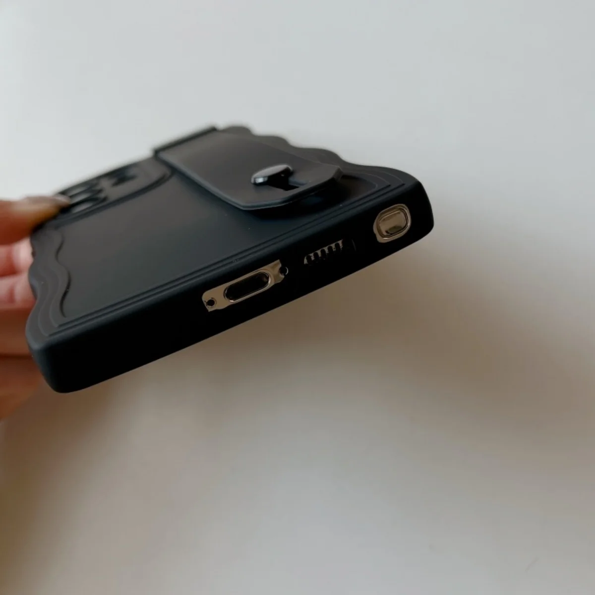 Wave Wrist Strap Silicone Stand Phone Case