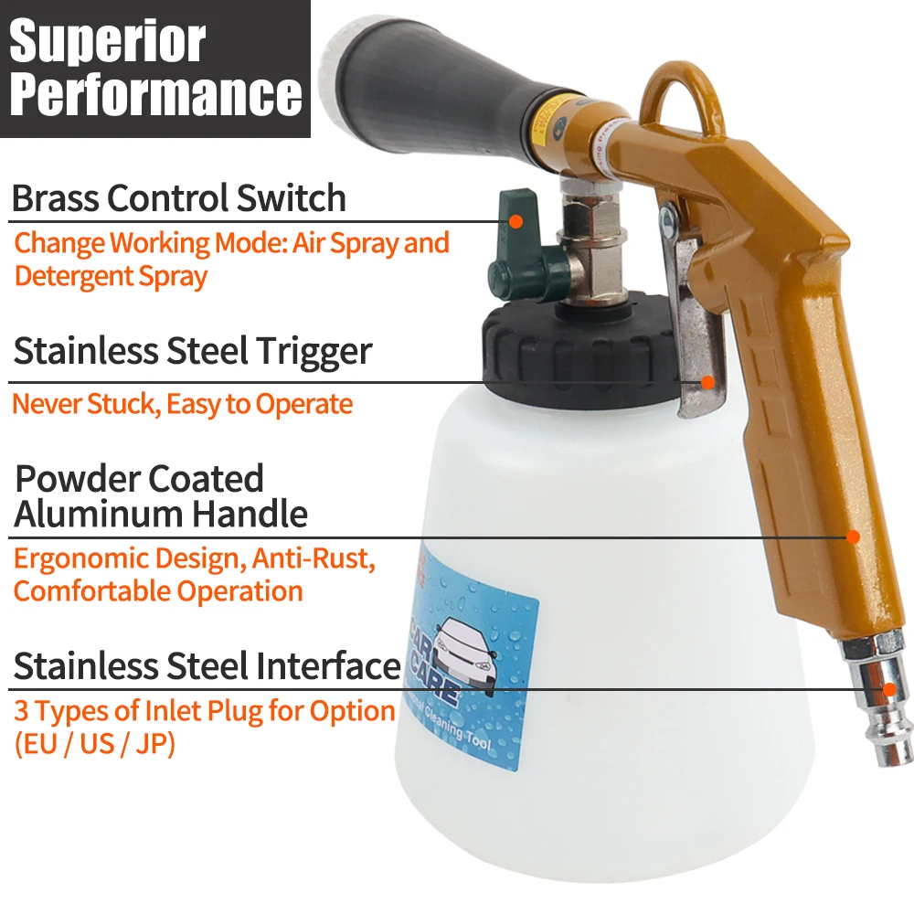 Car Wash for Tornador Washer Interior Cleaning Machine Blowing Dust Deep  Cleaning Gun With Brush High Pressure