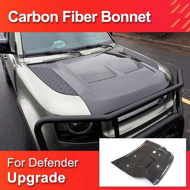 

Upgrade Carbon Fiber Bonnet for Land Rover Defender 90 110 2020-2023 for New Defender 110 Front Bonnet