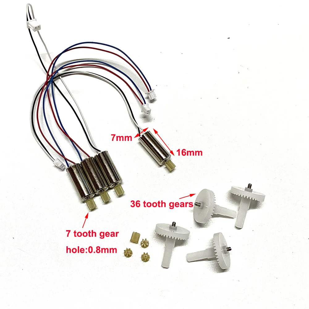 ZYGY 4PCS Motor Para E58 S168 JY019 Plegable RC Quadcopter Motor De Avión Modelo Repuesto De Drone
