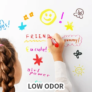Lekreo WP128AS 8-Farben trocken abwischbare Marker für Whiteboards, Meißelspitze, geruchsarm, verschiedene Farben – Detail 5