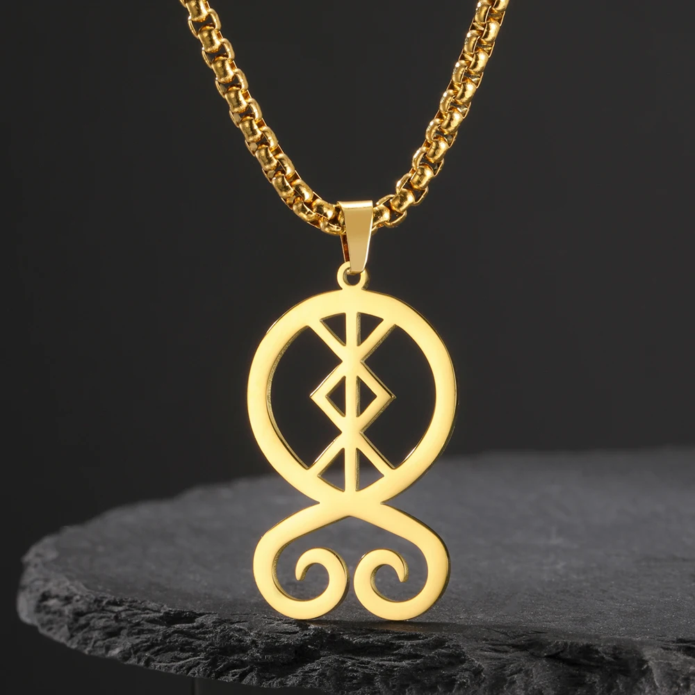 Dawapara Rune of Protection Troll Kreuz Halskette Trollkors Nordisches magisches Symbol skandinavisches Amulett Edelstahlschmuck – Detail 7