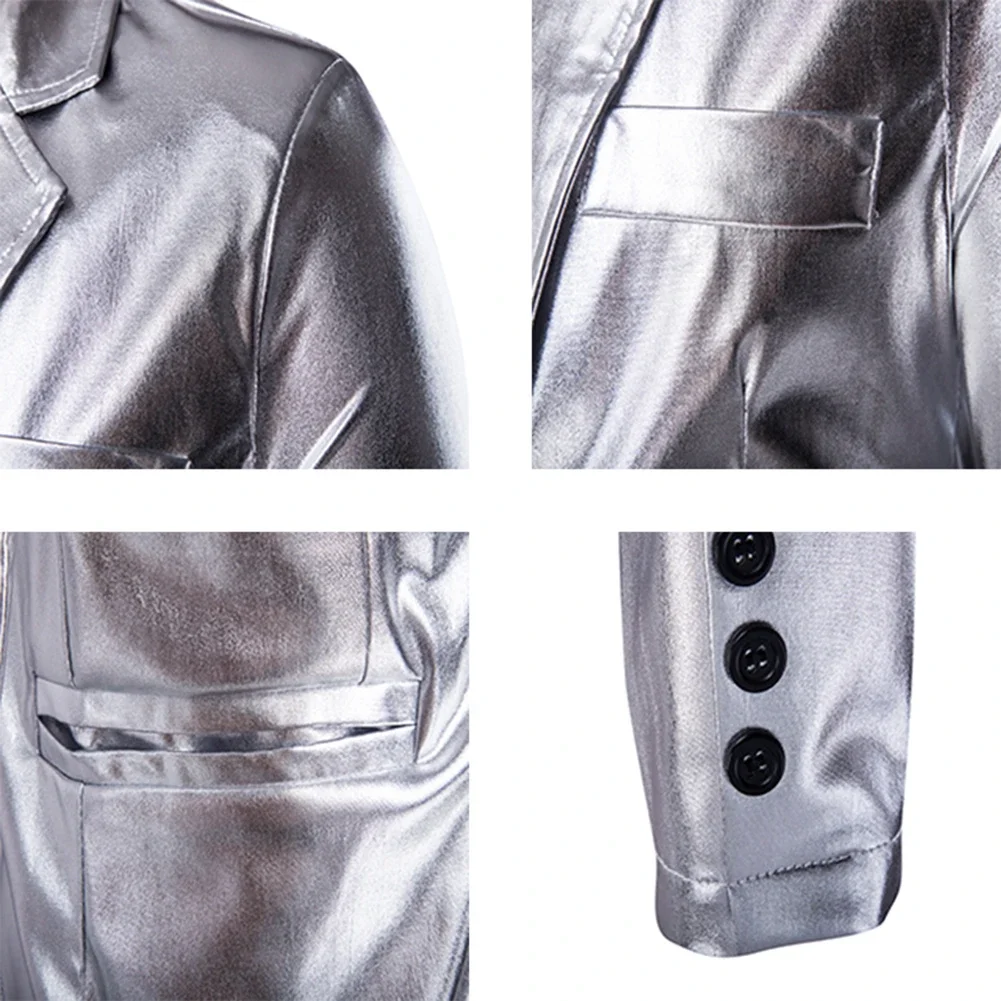 

Men's Bling Shiny Tuxedo Dress Suit Two Button Party Coat Blazer Be Stylish and Confident at Social Gatherings