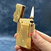 2025 New Classic Sound Brass Lighter Golden Sleeping Mermaid Pattern Retro Kerosene Lighter Fire Man Series Exquisite Men's Gift 4