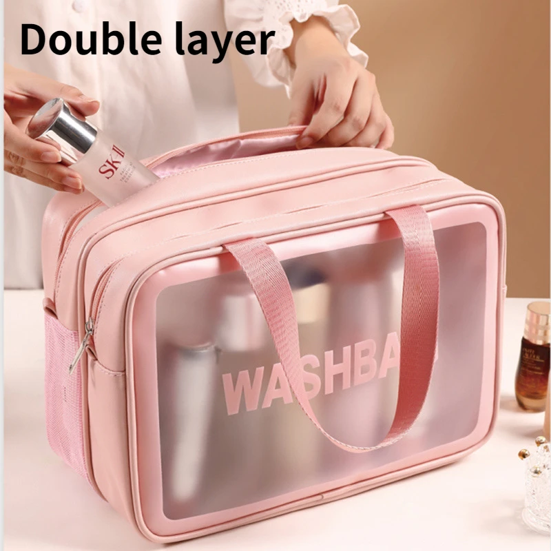 

Double-layer Dry and Wet Separation Women Makeup Bag Waterproof Storage Bag Large Capacity Cosmetic Organizer Beauty Case