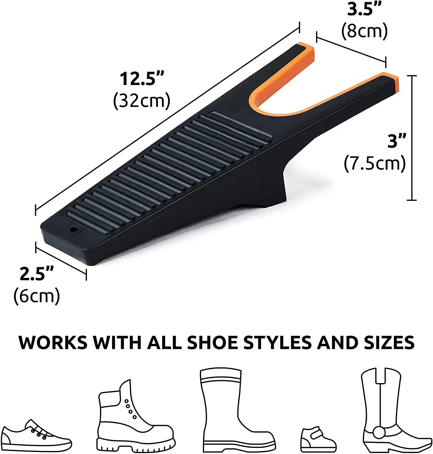 Boot Jack for Cowboy Boots Remover Puller with Rubber Inlay for Super Grip Easily Take Off All Size Rubber Boots Shoes