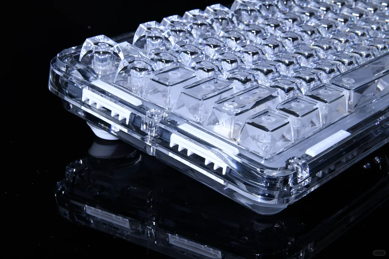 Transparente Ice Crystal Keycaps Faça Você Mesmo Teclado Mecânico Espessado pc Keycaps Alta Translucidez Fesa 114 Chaves sem Gravura - Imagem 2