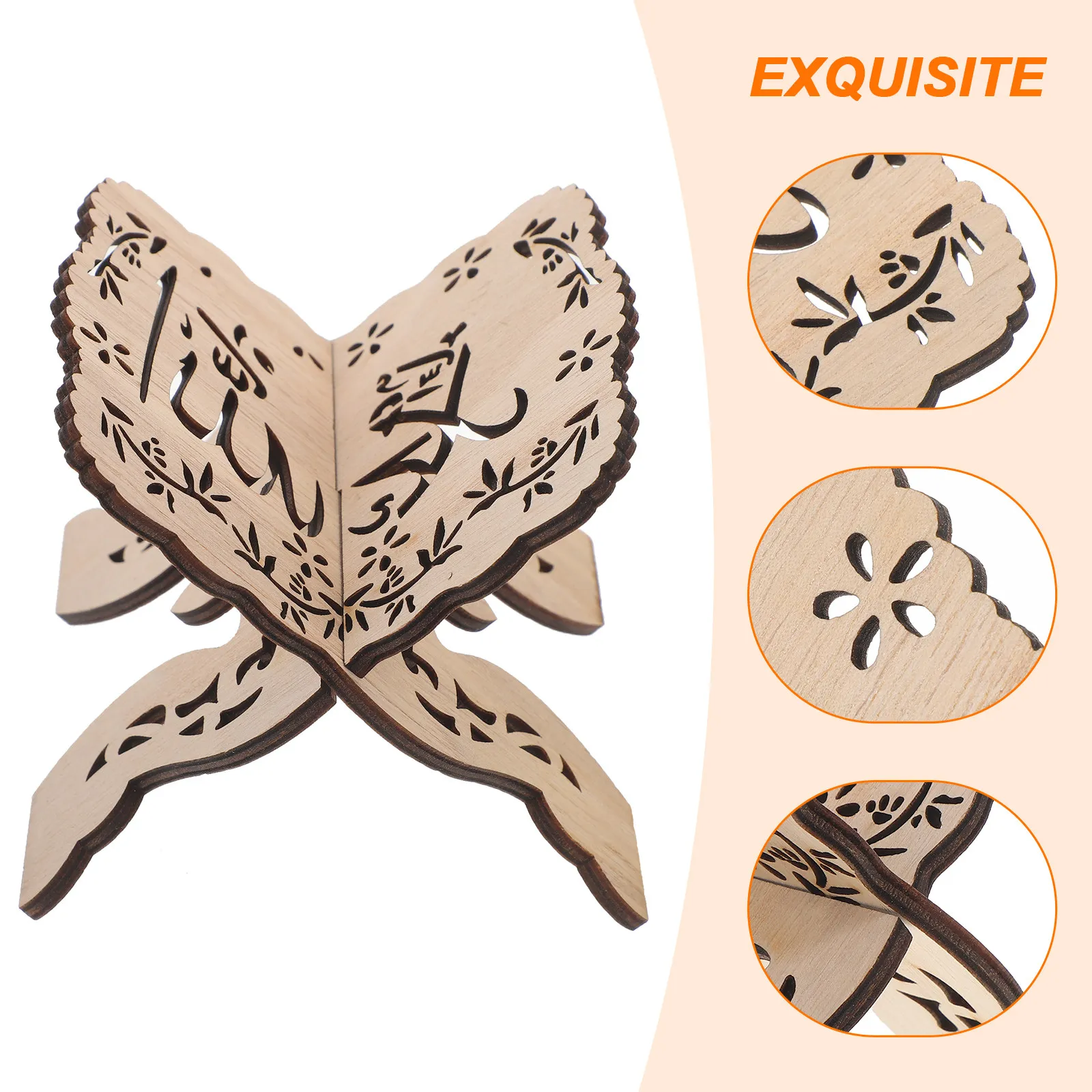 나무 독서대 데스크탑 책꽂이 쿠란 성경 악보 디스플레이 랙 가정 사무실 사원 도서관용 우아한 다기능