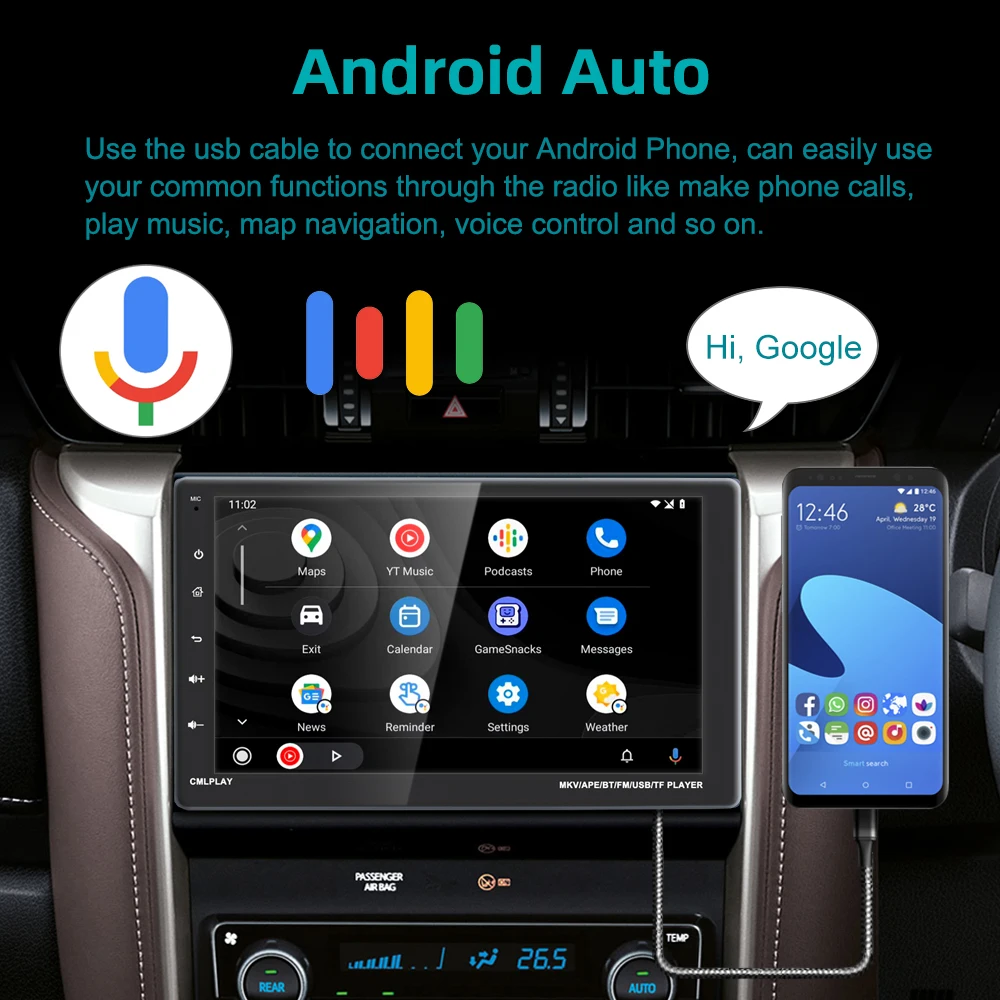 X-REAKO  MP5 ũ  Ƽ̵ ÷̾,  , FM  USB, 9 ġ ġ ũ, 1  ī÷