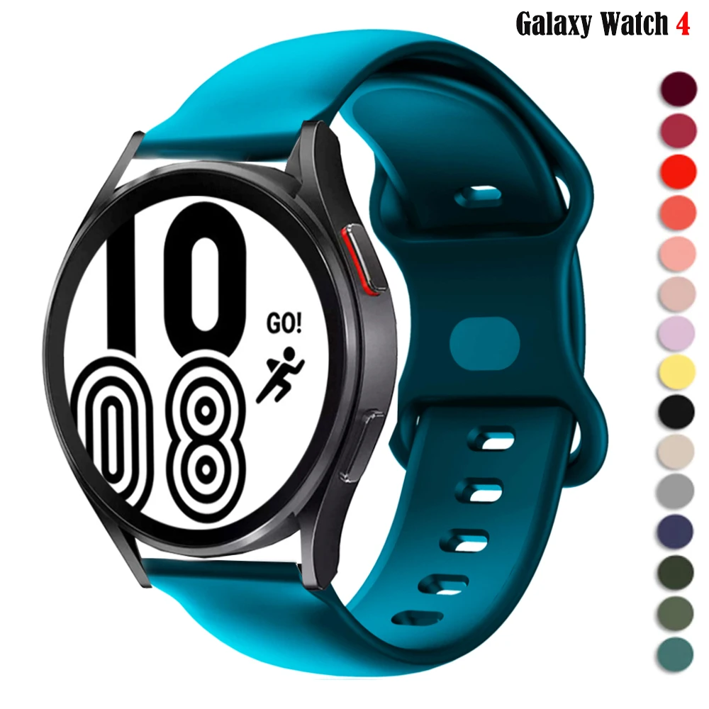 

22mm 20mm band For Samsung Galaxy watch 6 classic 43mm 47mm/5/4 40/44mm silicone strap correa bracelet for Huawei GT 2-2e-3-pro