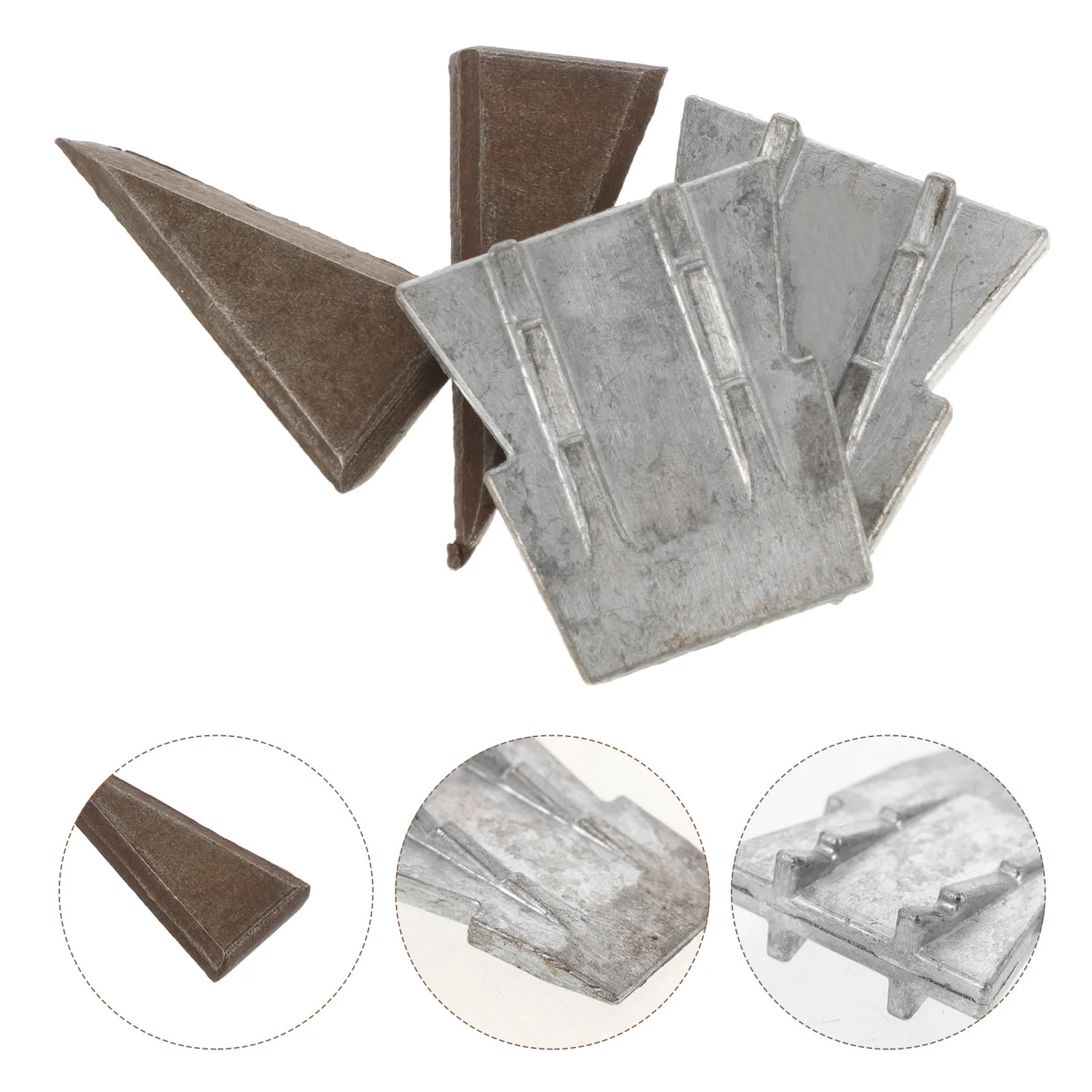 4 Pcs Nail Round Ax Hammer Wedge 250X200X060CM Iron Wooden Axe Handle Wedges 5