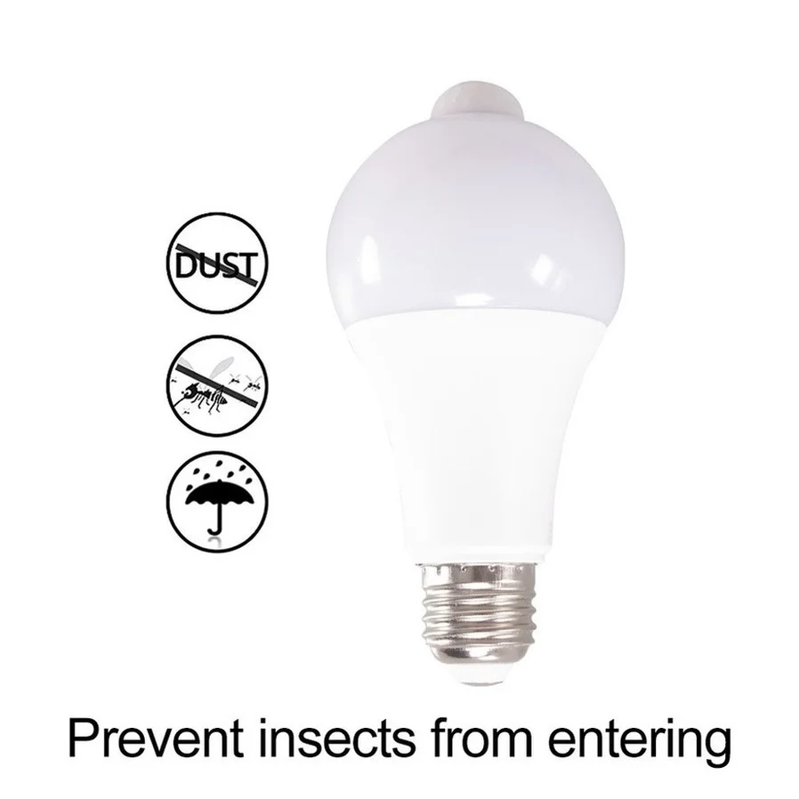 MunLii 220V E27 PIR 모션 센서 램프 12W 15W 18W LED 전구 모션 센서 적외선 방사선 모션 감지기 야간 조명