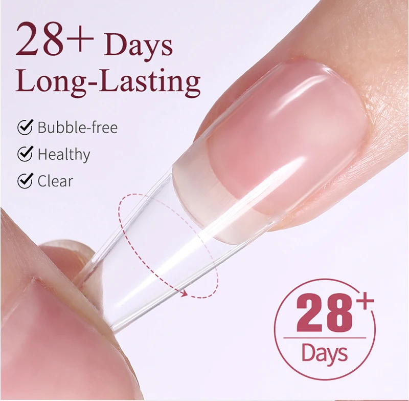 Description Picture 4 of itemLILYCUTE 7ML 3 IN 1 Clear Soft Gel Tip Adhesive Extension Function Glue Nail Polish Press On False Nails Long Lasting Manicure