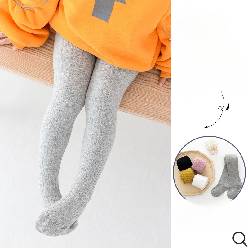 Kids pantyhose solid color pantyhose Spring and Autumn Thin Children's Striped Cute Princess Dance Solid Color Cotton Comfortable Breathable Base Pantyhose