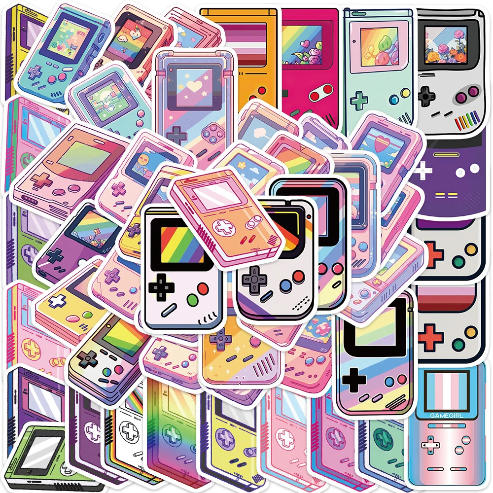 

10/30/50pcs Colorful Game Machine Cartoon Stickers Decals DIY Laptop Phone Notebook Skateboard Car Decoration Sticker Kids Toy
