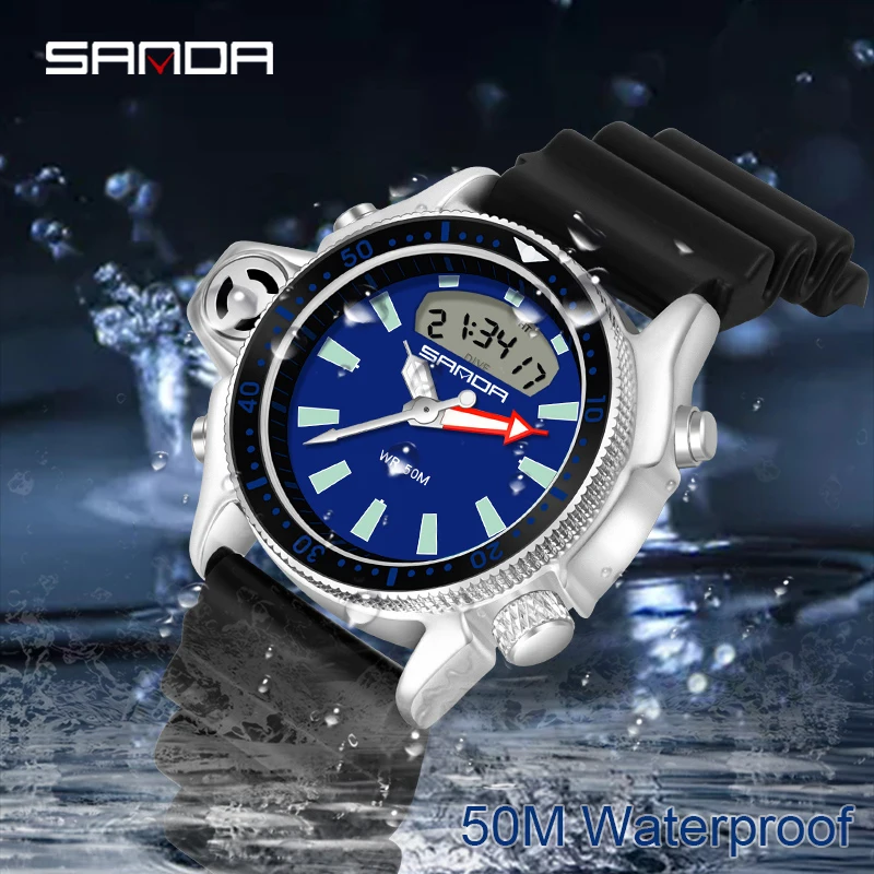 Fashion Sanda New Sport Men's Watch Casual Style Watches Men