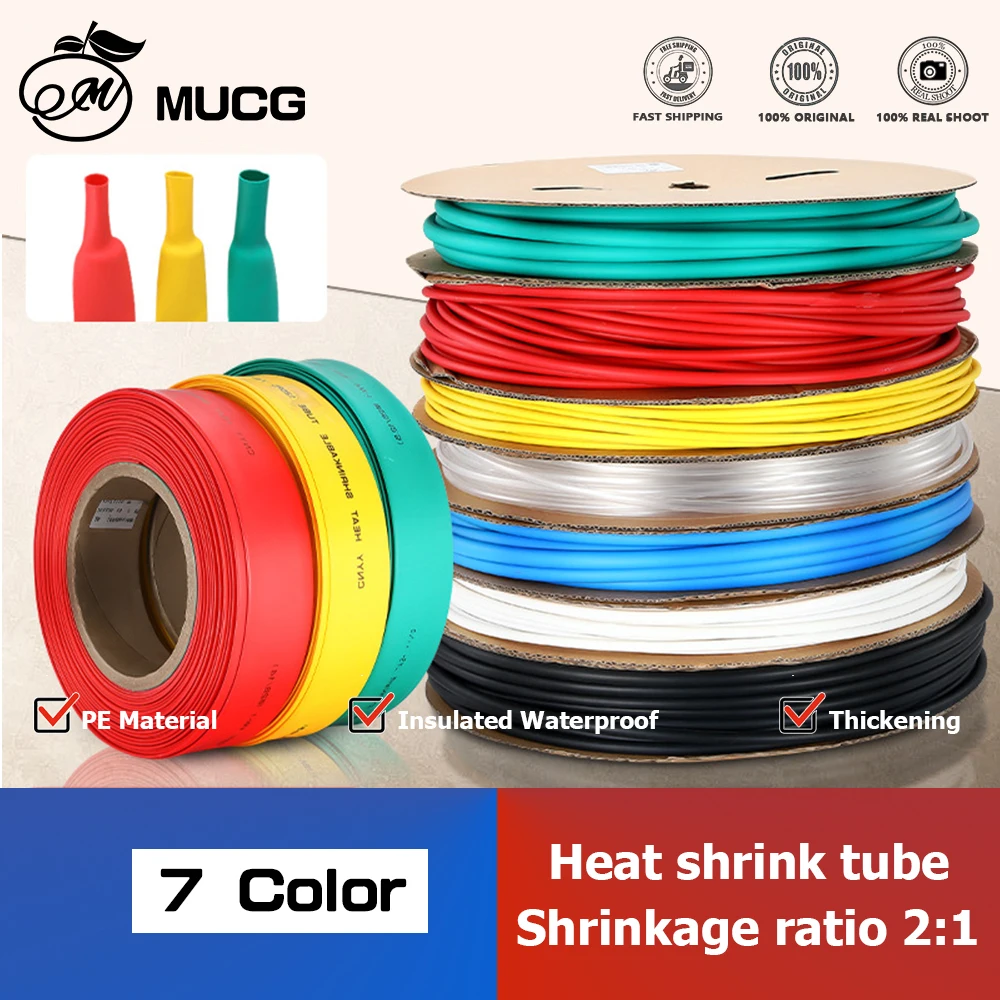 5M10MHeatshrinkTubingHeatshrinktubeWireRepairProtectorCable