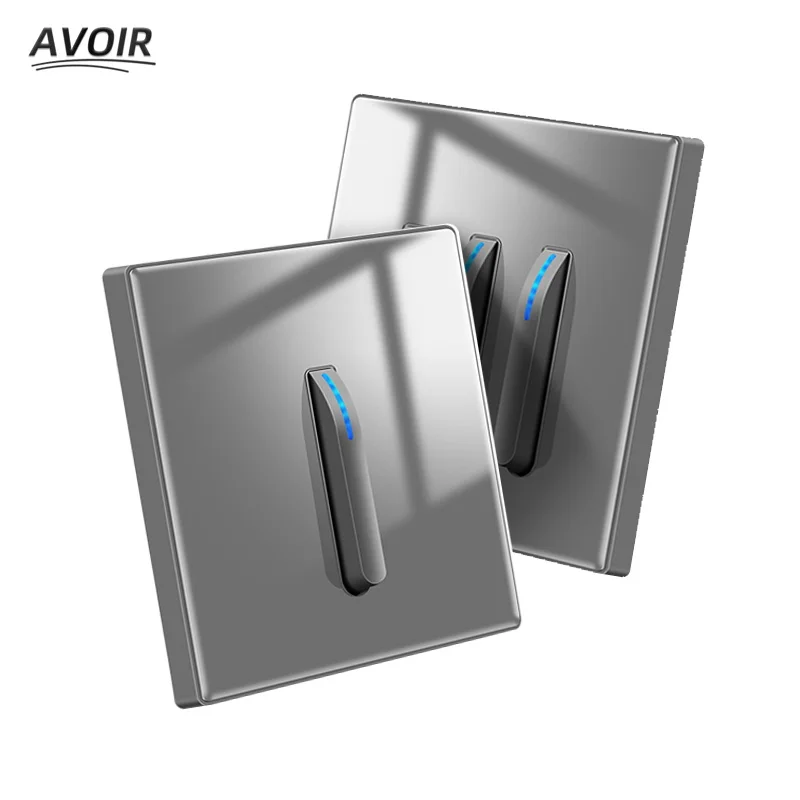 AvoirGrayResetLightSwitchWithLEDIndicator2Way13AUKWall