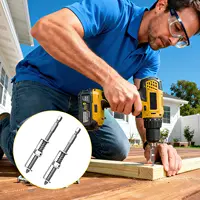 Spring-loaded screw holder drill bit anti-drop screwdriver bit fixing clamp set, suitable for electricians and home DIY repairs. 4