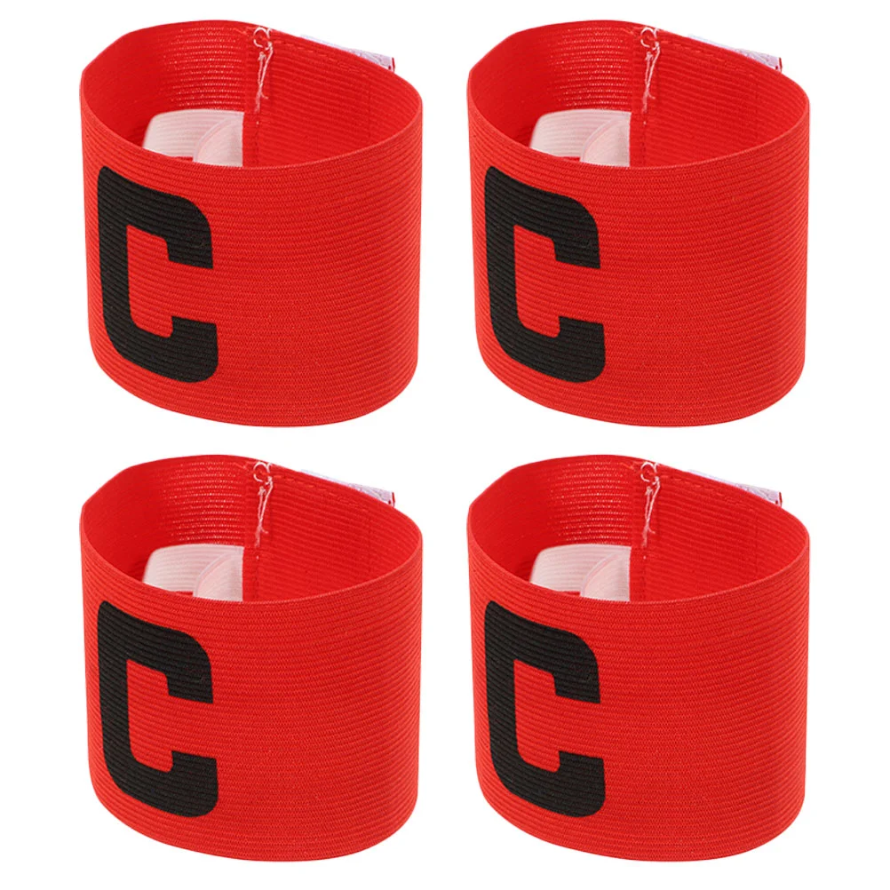

4 Pcs Long Sleeve Training Aids Football Armband Nylon Captain Bands for Soccer