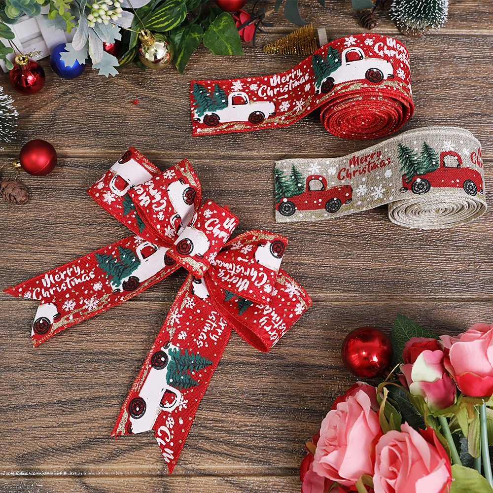 Christmas Ribbon Gift Wrapping Decoration Wrapping Xmas Ribbon