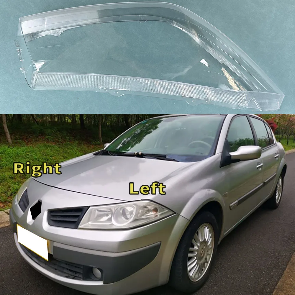 

For Renault Megane 2006 2007 Headlights Shell Transparent Lampshdade Headlamp Cover Lamp Shade Plexiglass Replace Original Lens